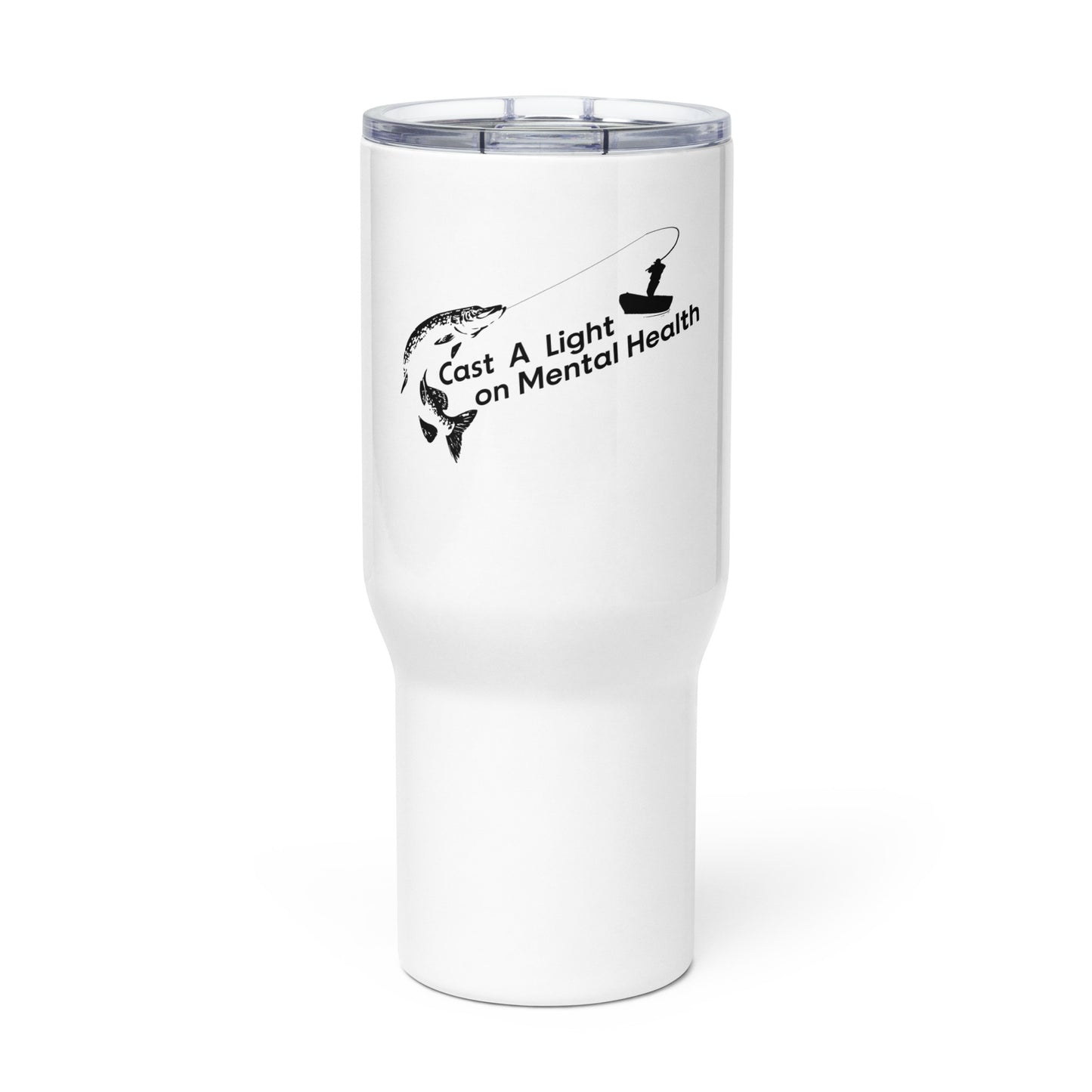 Travel mug with a handle