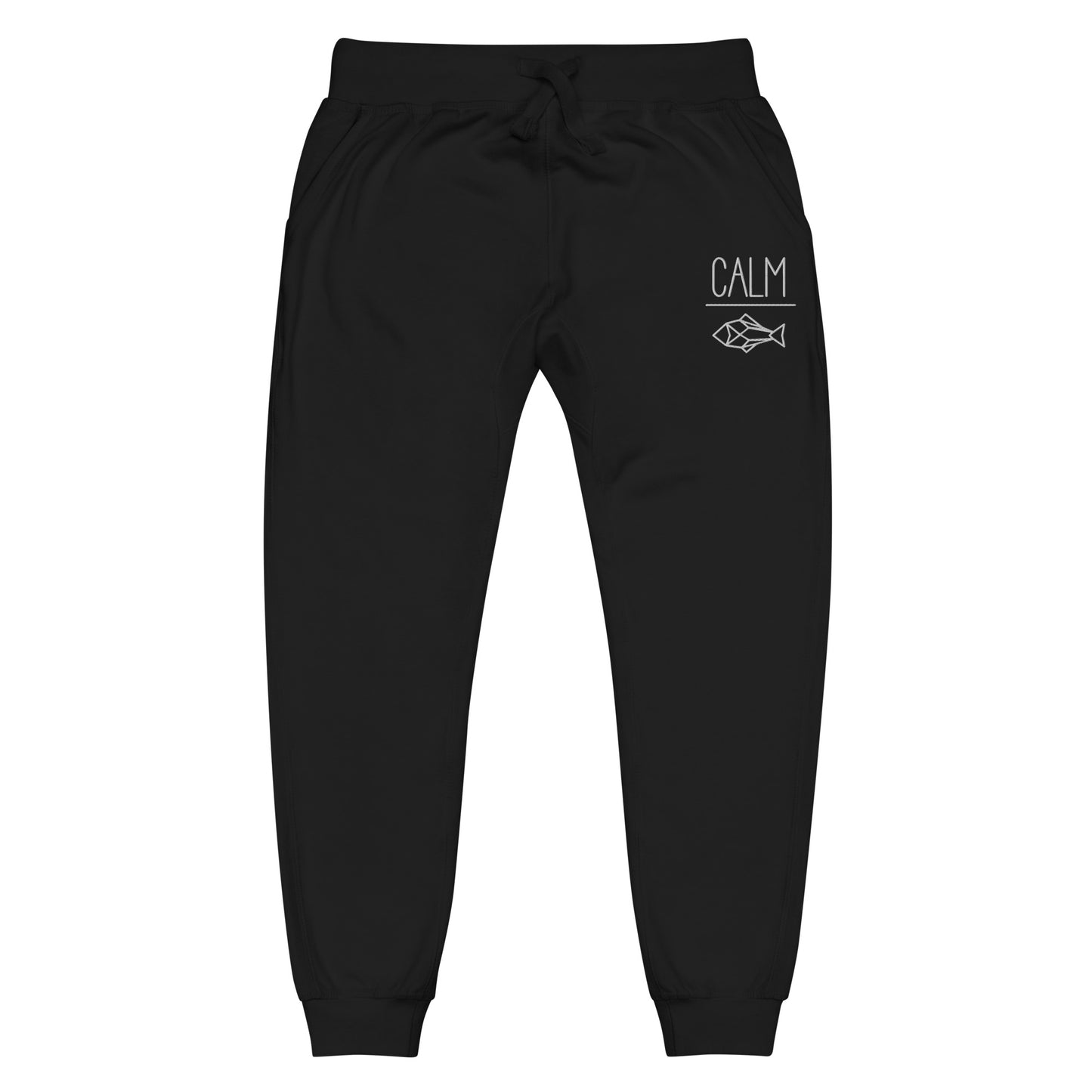 adult sweatpants - geodesic fish embroidery - more colors!
