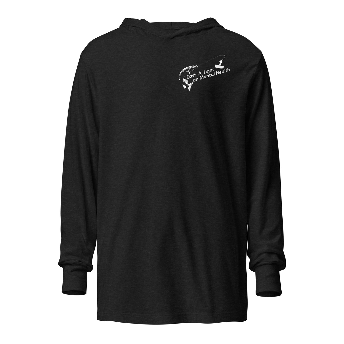 Adult Unisex hooded long-sleeve tee