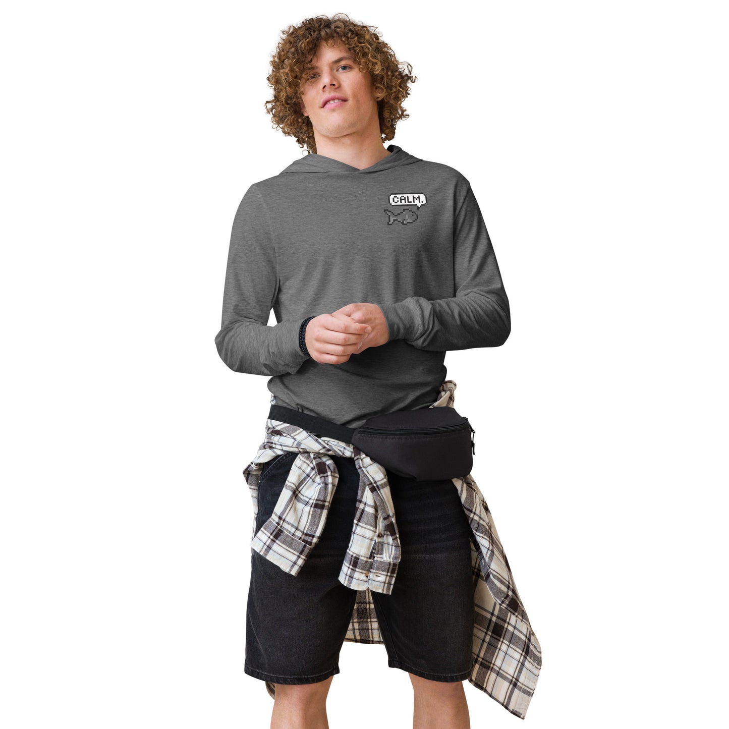 Adult Unisex Hooded long-sleeve tee