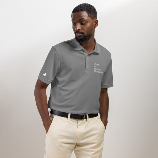 adult adidas sport polo - CALM lettering front embroidery - more colors!
