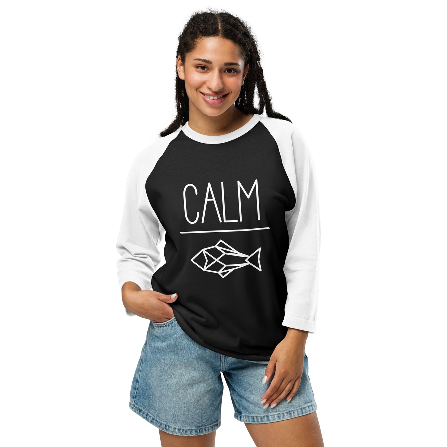Adult Unisex 3/4 sleeve raglan shirt