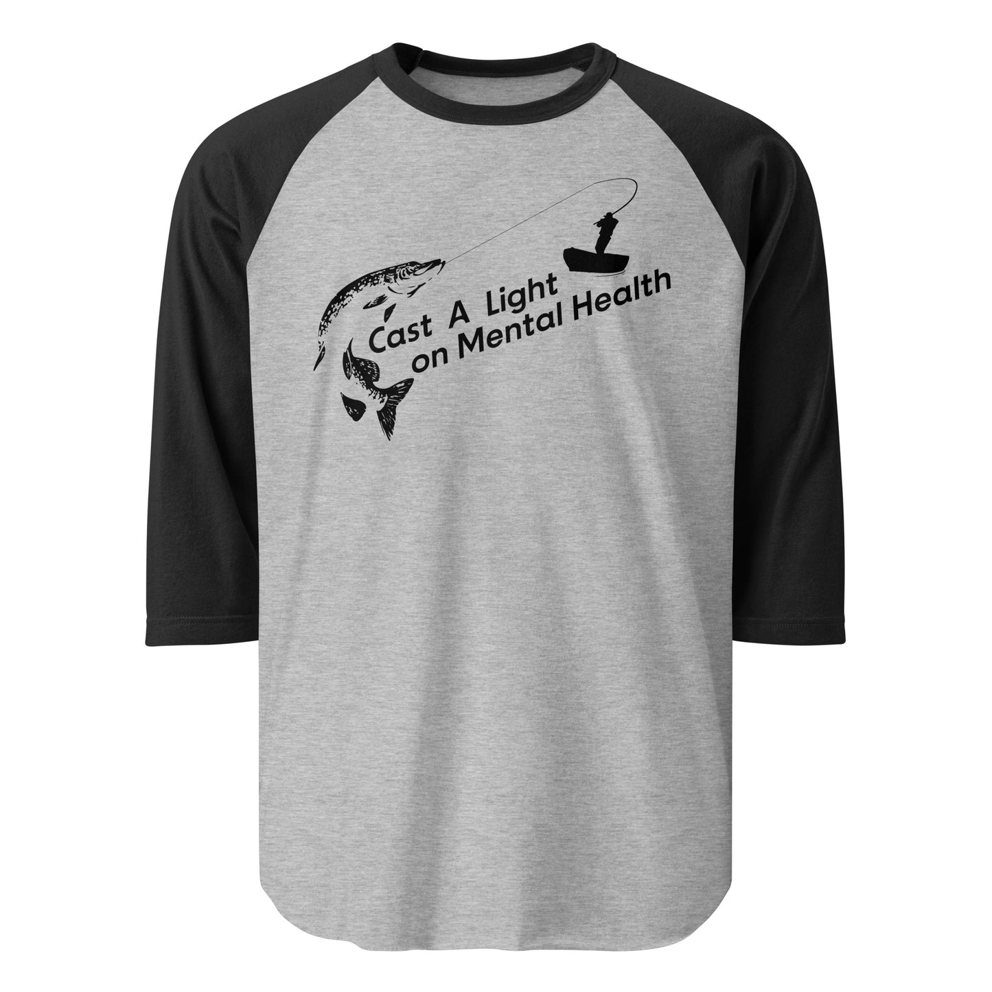 Adult Unisex 3/4 sleeve raglan shirt