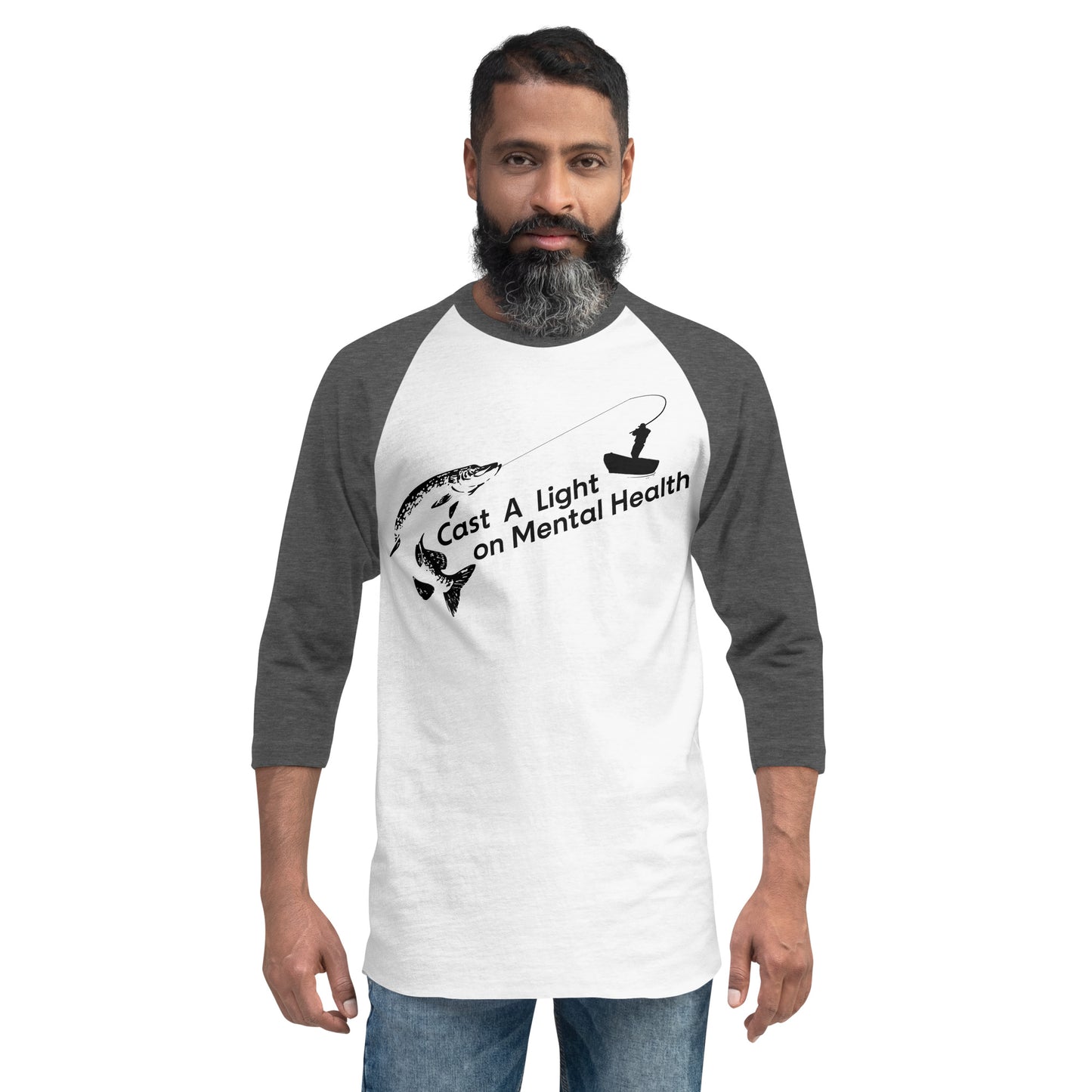 Adult Unisex 3/4 sleeve raglan shirt