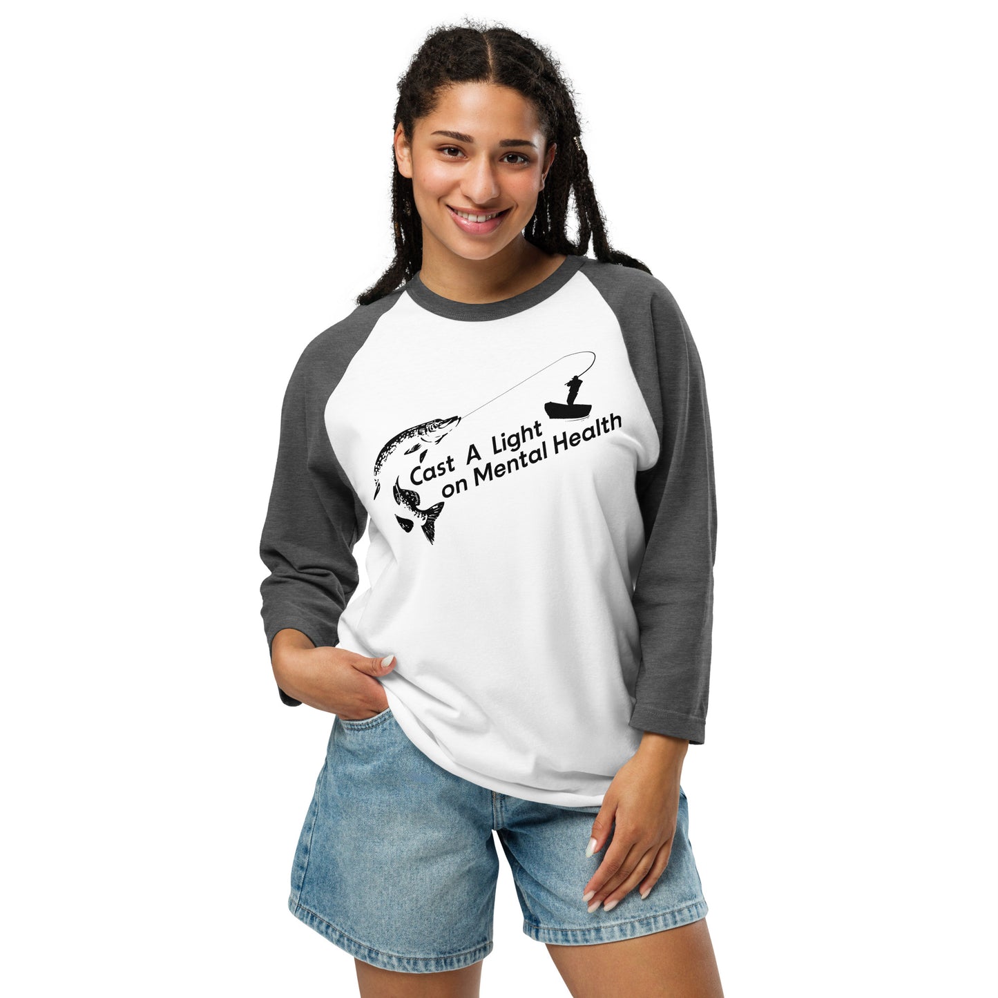 Adult Unisex 3/4 sleeve raglan shirt