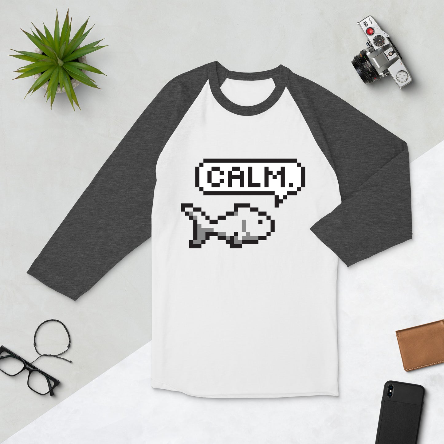 Adult Unisex 3/4 sleeve raglan shirt