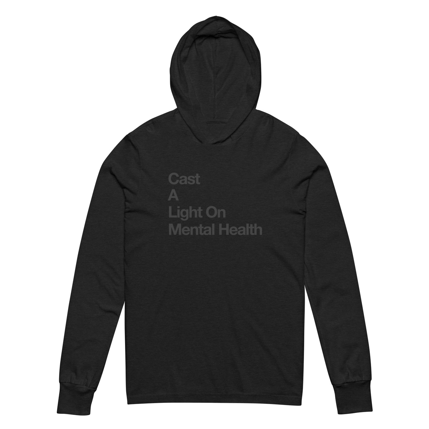 Adult Unisex hooded long-sleeve tee