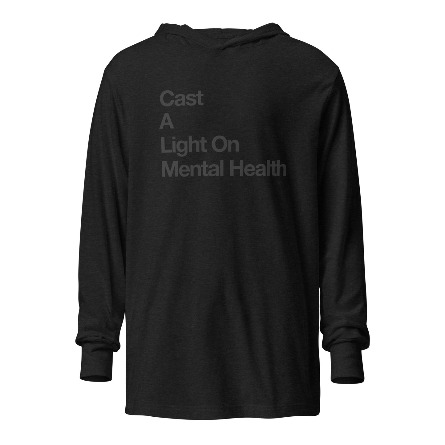 Adult Unisex hooded long-sleeve tee