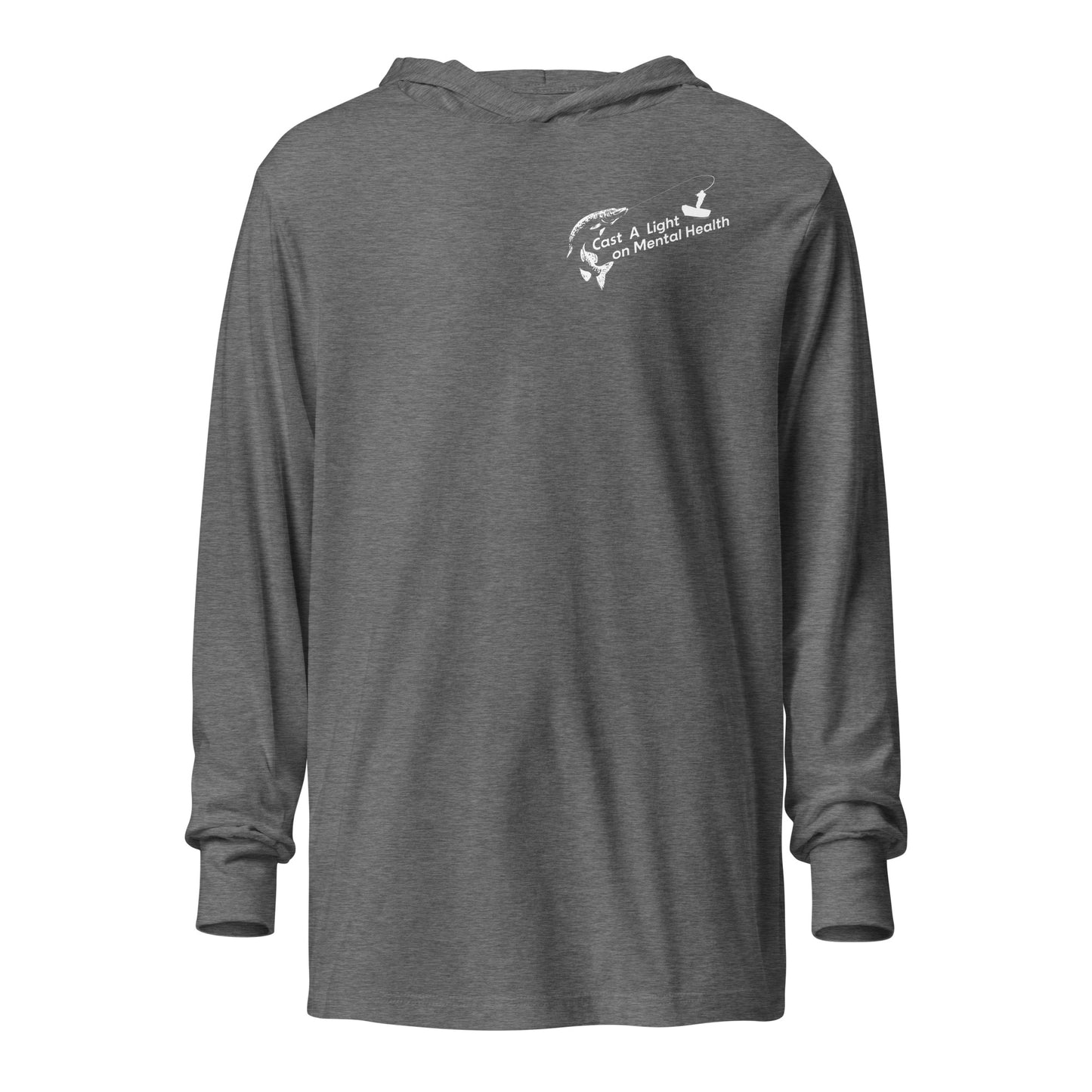Adult Unisex hooded long-sleeve tee