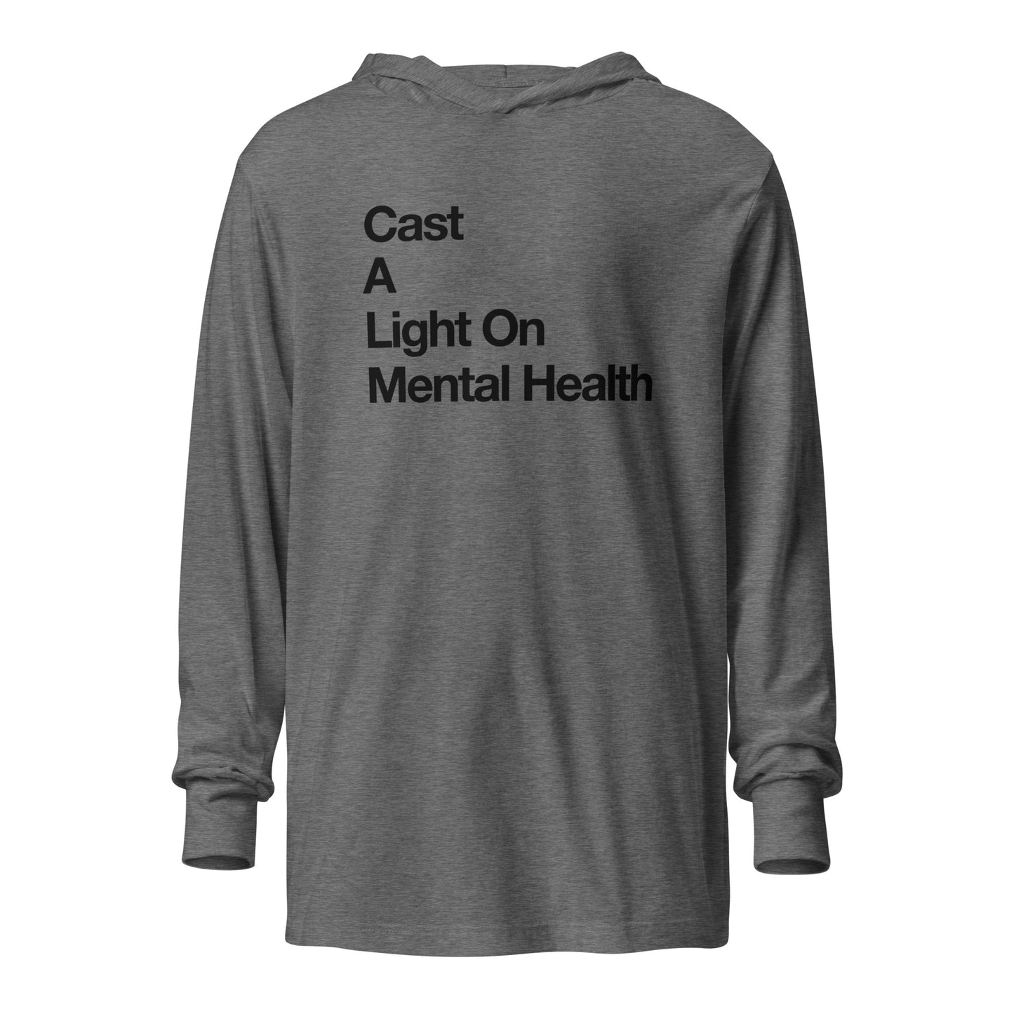 Adult Unisex hooded long-sleeve tee