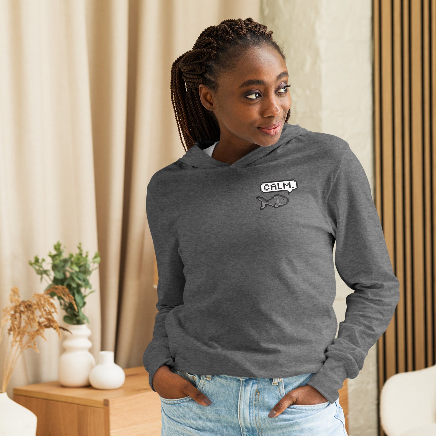 Adult Unisex Hooded long-sleeve tee