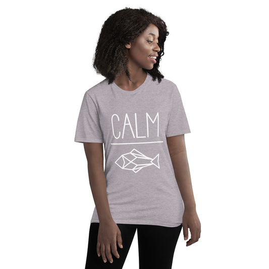 adult t-shirt - geodesic fish front screen print - more colors!