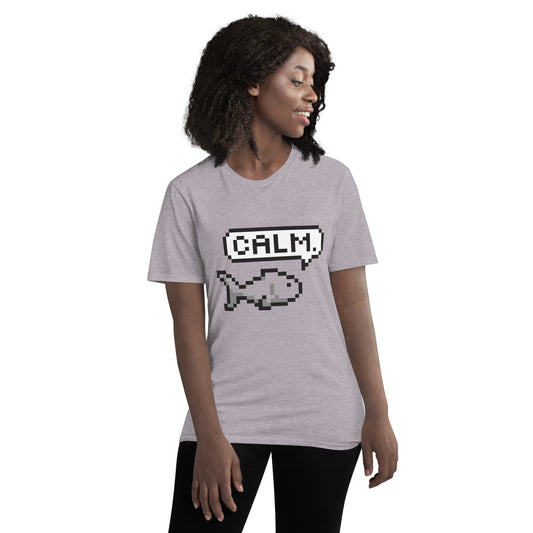 adult t-shirt - pixel fish front screen print - more colors!