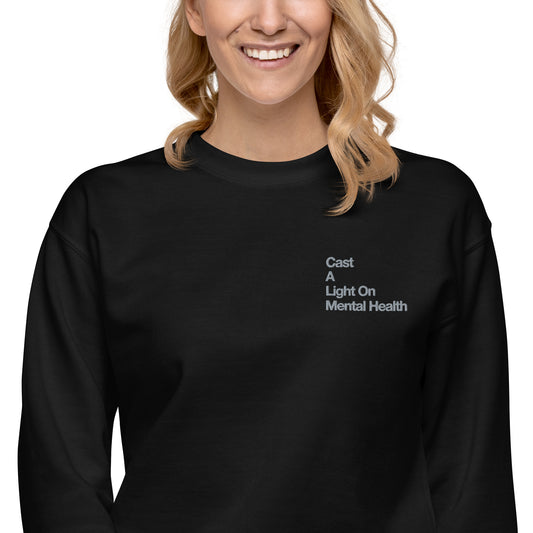 adult sweatshirt - CALM lettering front embroidery - more colors!