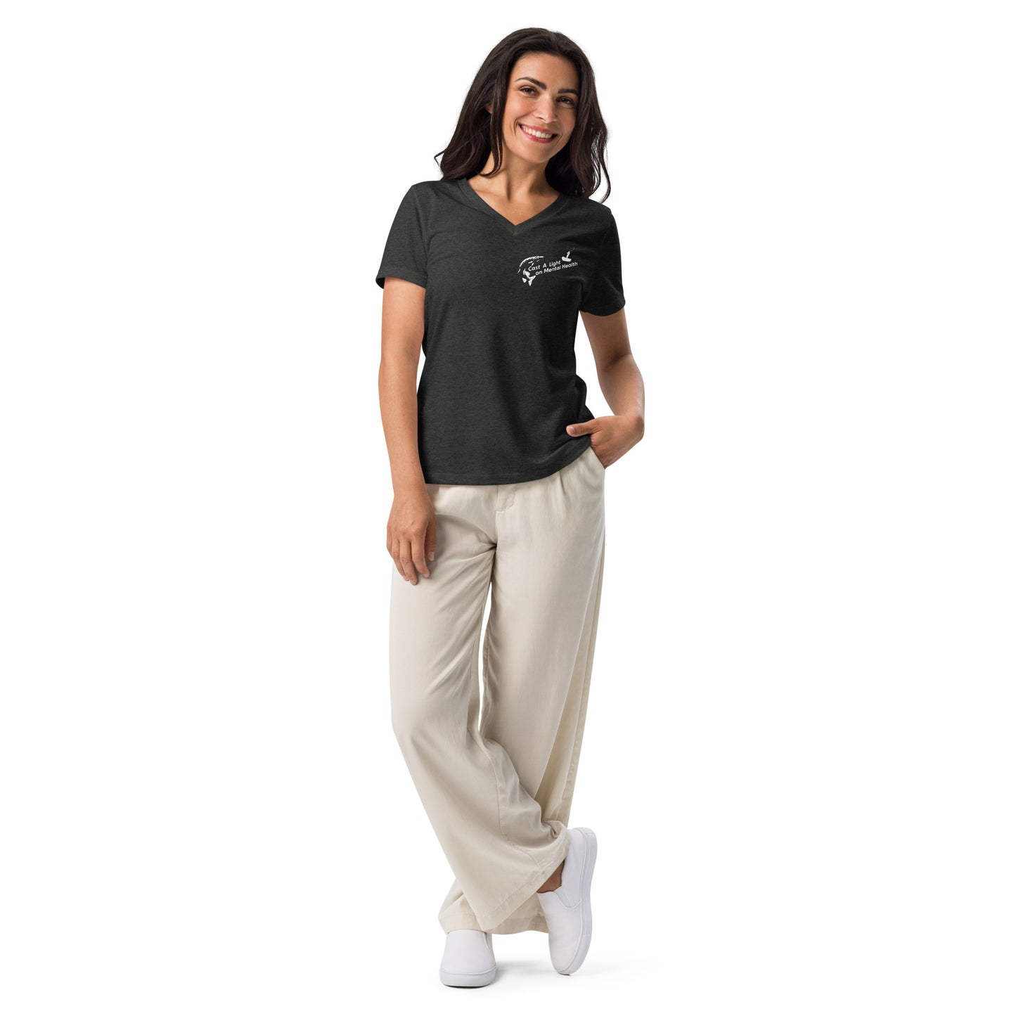 Adult relaxed v-neck t-shirt