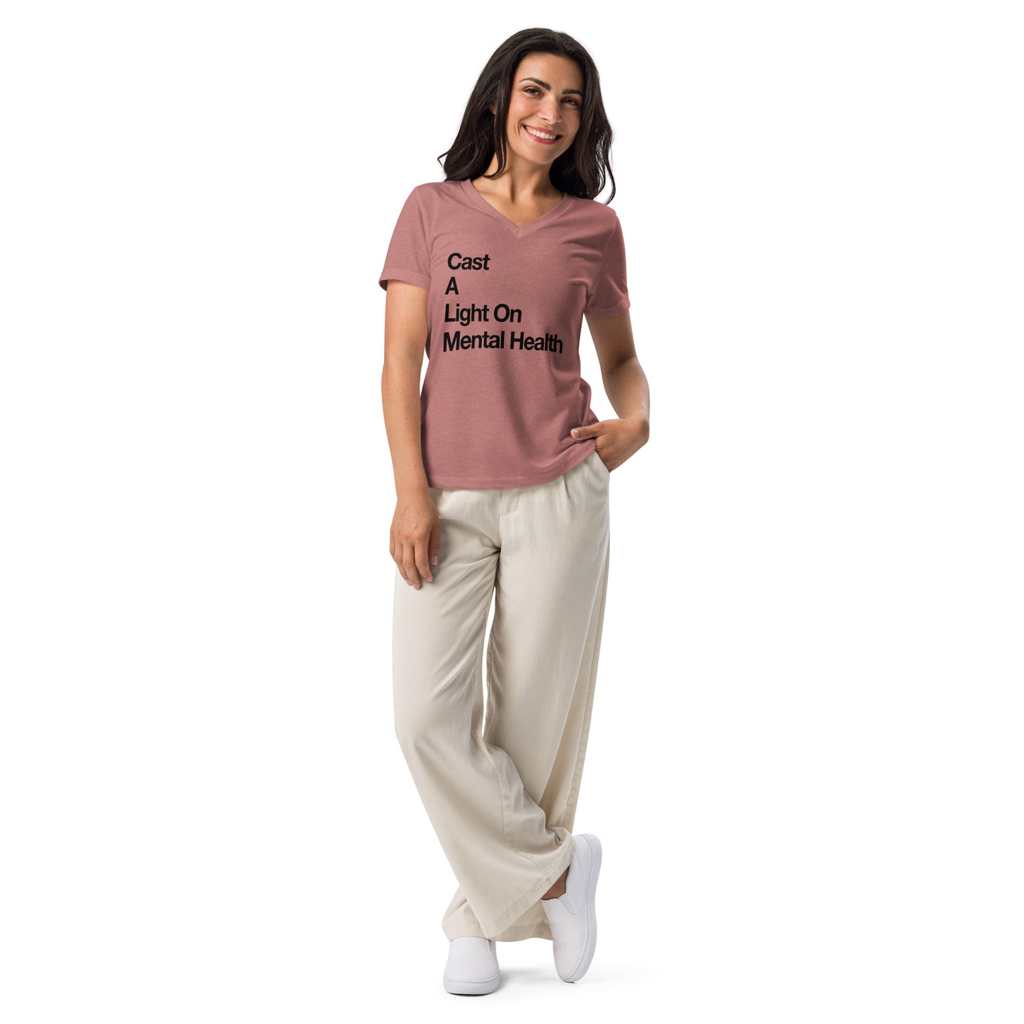 Adult relaxed v-neck t-shirt