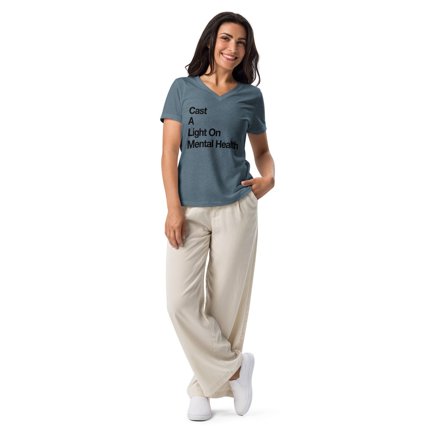 Adult relaxed v-neck t-shirt