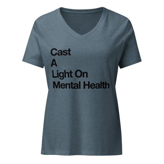 adult v-neck t-shirt - CALM lettering front screen print - more colors!