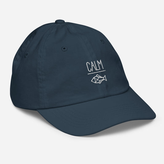 kids youth baseball cap - geodesic fish embroidery - more colors!